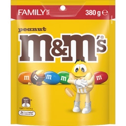M&M'S Peanut Chocolate Snack & Share Bag 380g image