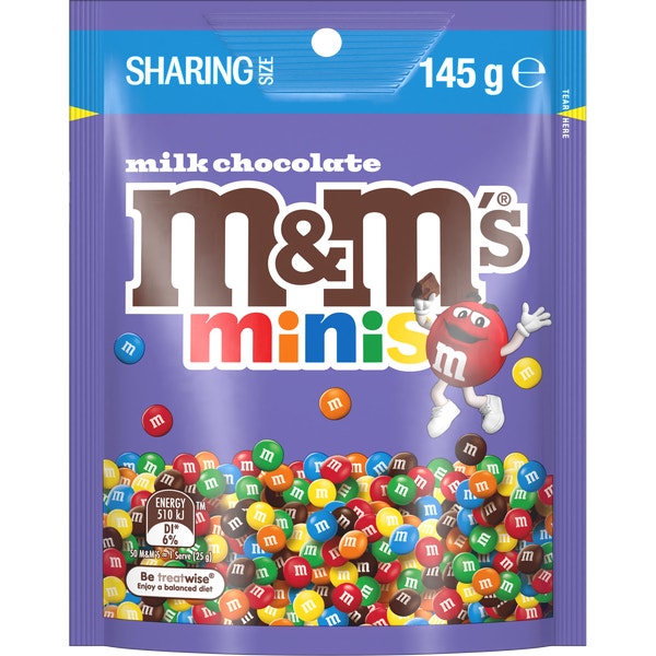 M&M'S Minis Milk Chocolate Snack & Share Bag 145g