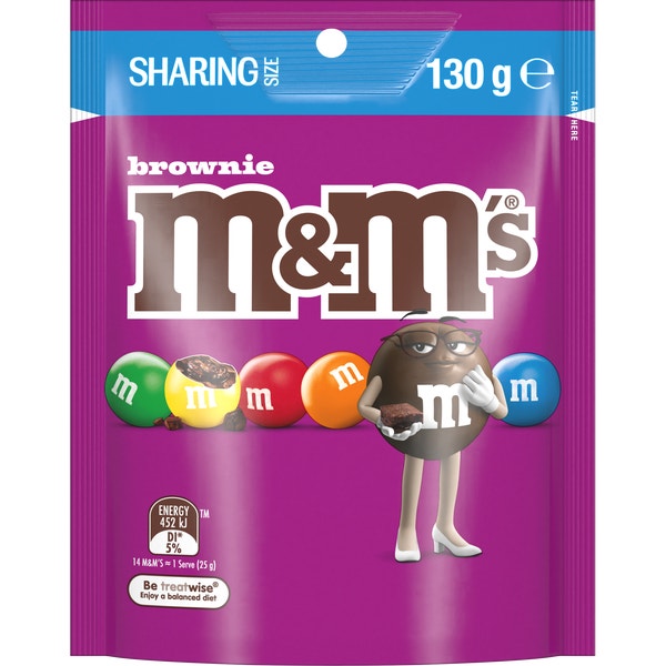 M&M'S Milk Chocolate Brownie Snack & Share Bag 130g